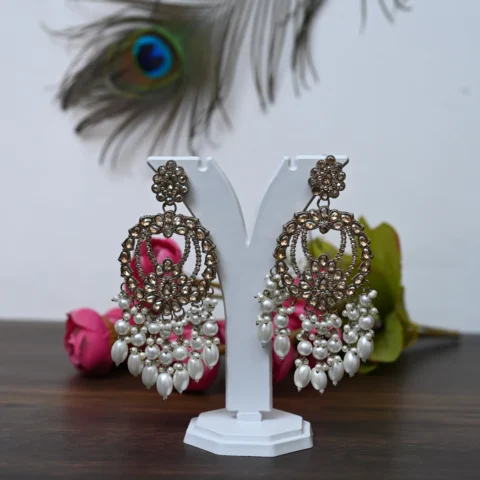 Vanni white pearls Danglers