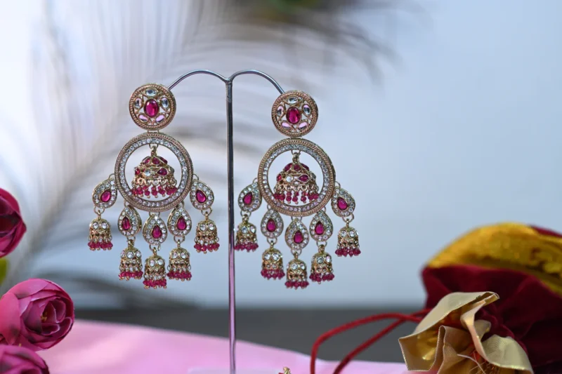 Ratan-e-Ruby Zirconnia Jhumkis