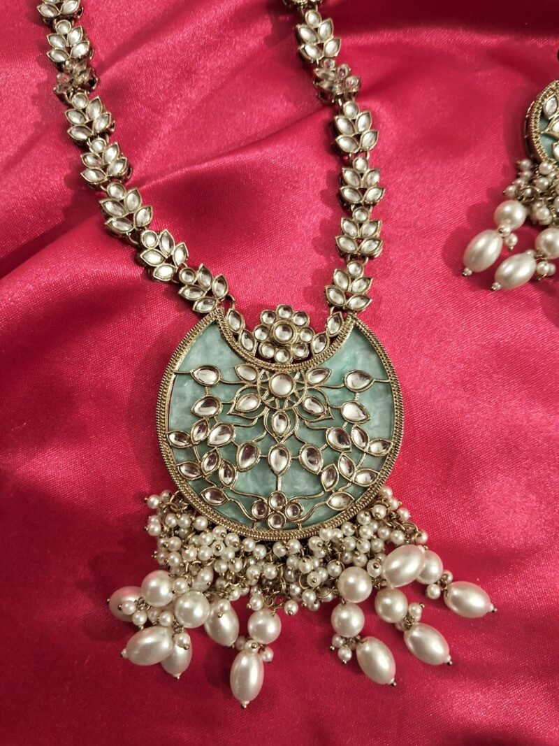 Chandni Mint Green Kundan Haar