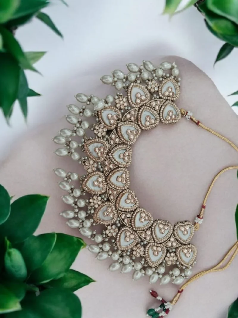 Sitara Mother of White Pearls Semi-Bridal Set