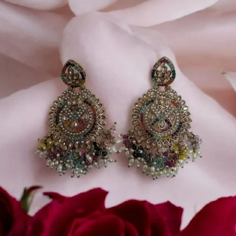 Viyana Multi Colored Pearl Earrings