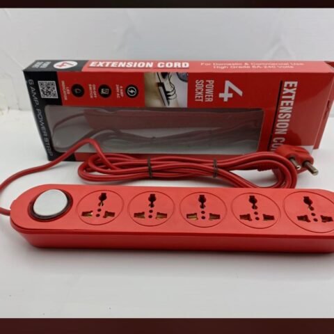 Premium 5+1 Extension Board with LED Indicator & On/Off Switch | Short Circuit Protection – 6 Amp, 240V AC | Universal Compatibility| 2.5 m Wire