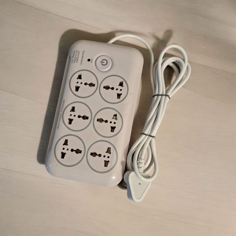Premium 6+1 Extension Board with LED Indicator & On/Off Switch | Short Circuit Protection – 10 Amp, 240V AC | Universal Compatibility| 2.5 m Wire - Image 3