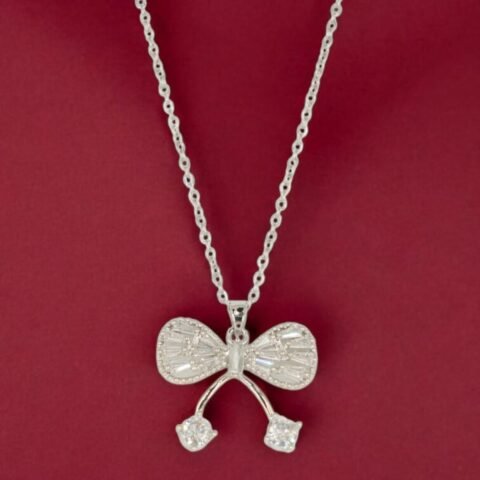 Crystal Bow Charm Pendant