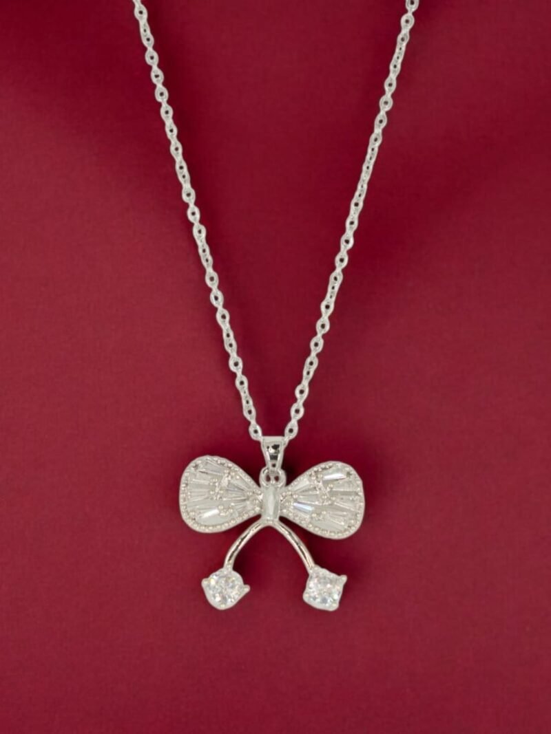 Crystal Bow Charm Pendant
