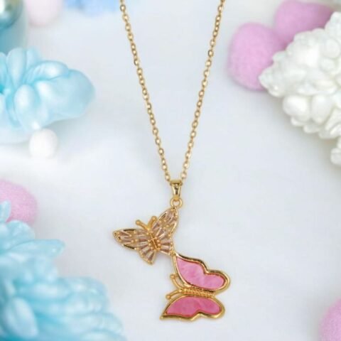 Blush Wings Butterfly Pendant