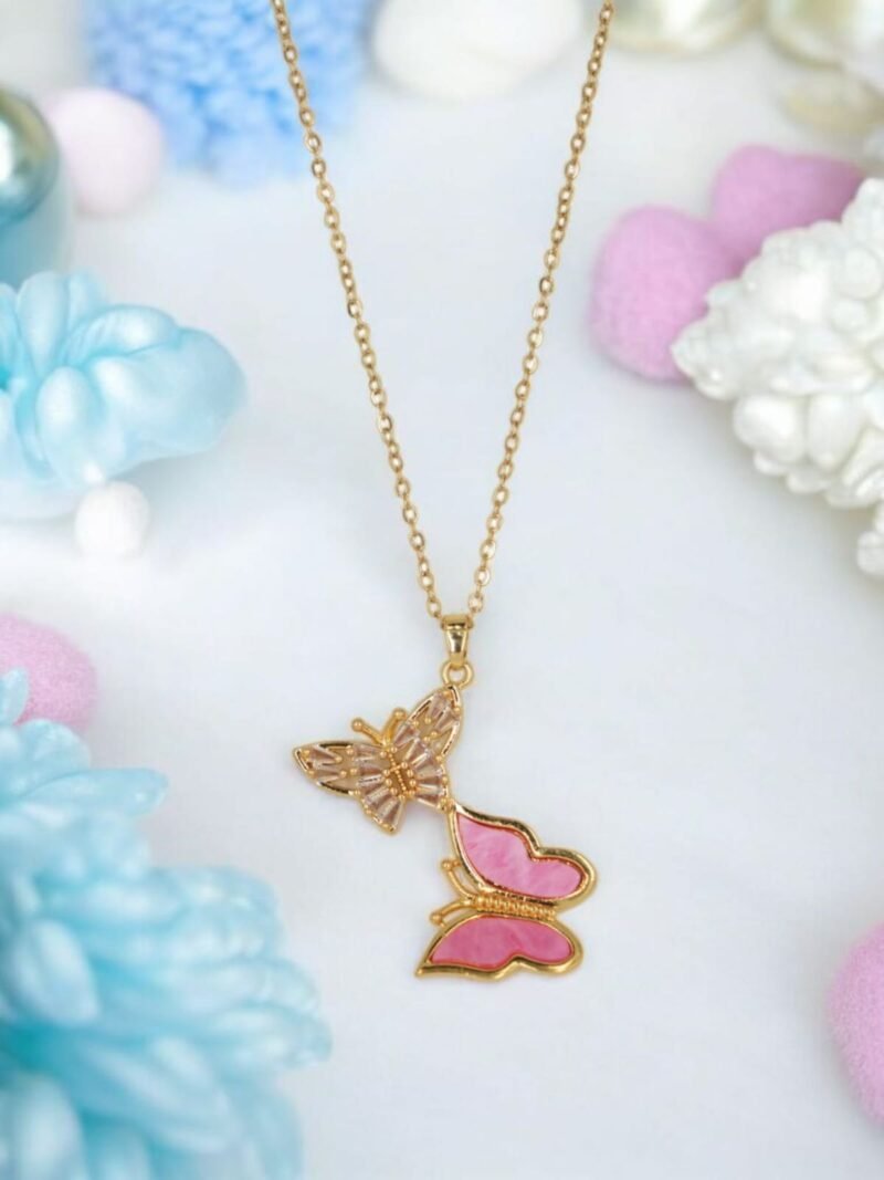 Blush Wings Butterfly Pendant