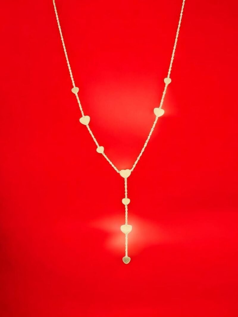 Golden Hearts Lariat Chain – Layered Y Style