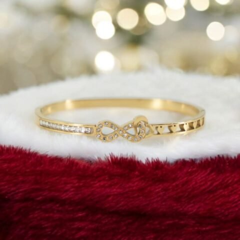 Forever Yours Bracelet – Infinity Charm with Crystal Detailing