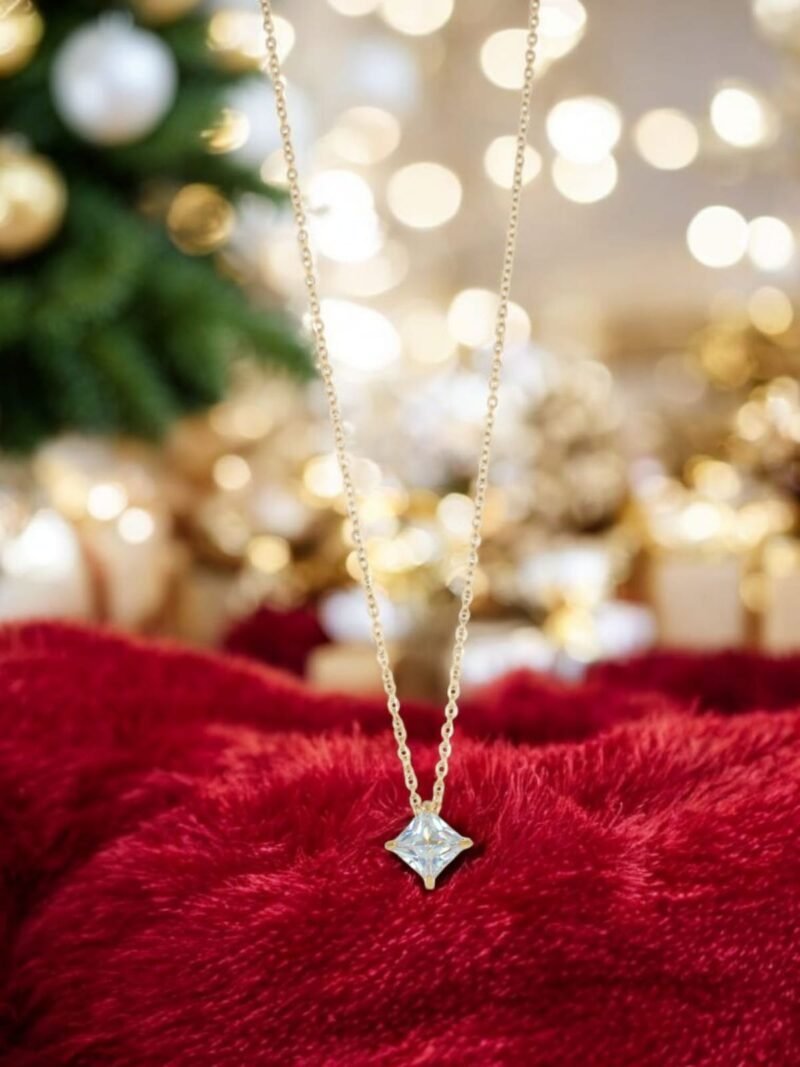 Princess Cut Solitaire Pendant - Image 2