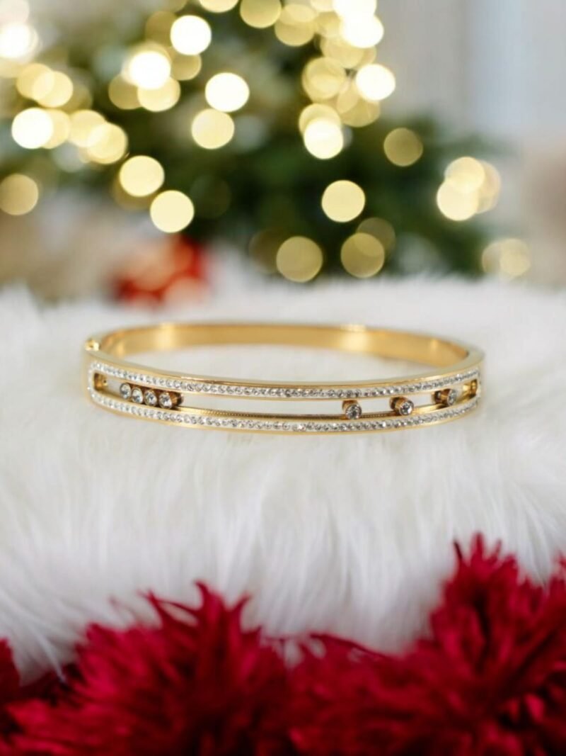 Starlight Path Dual Crystal Bands with Floating Sparkle - Image 2