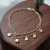 Lucky Charm Clover Bracelet – Twin Chain Edition