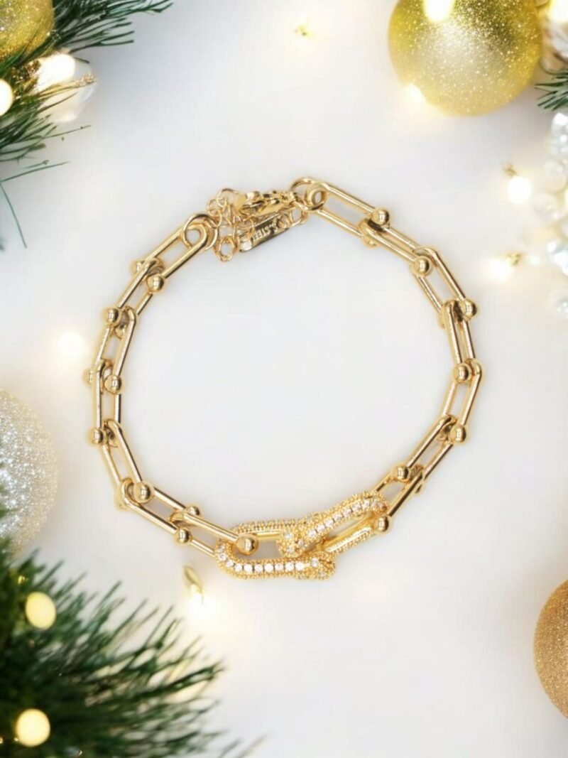 Bold Luxe Link Bracelet – Sparkling Edition - Image 2