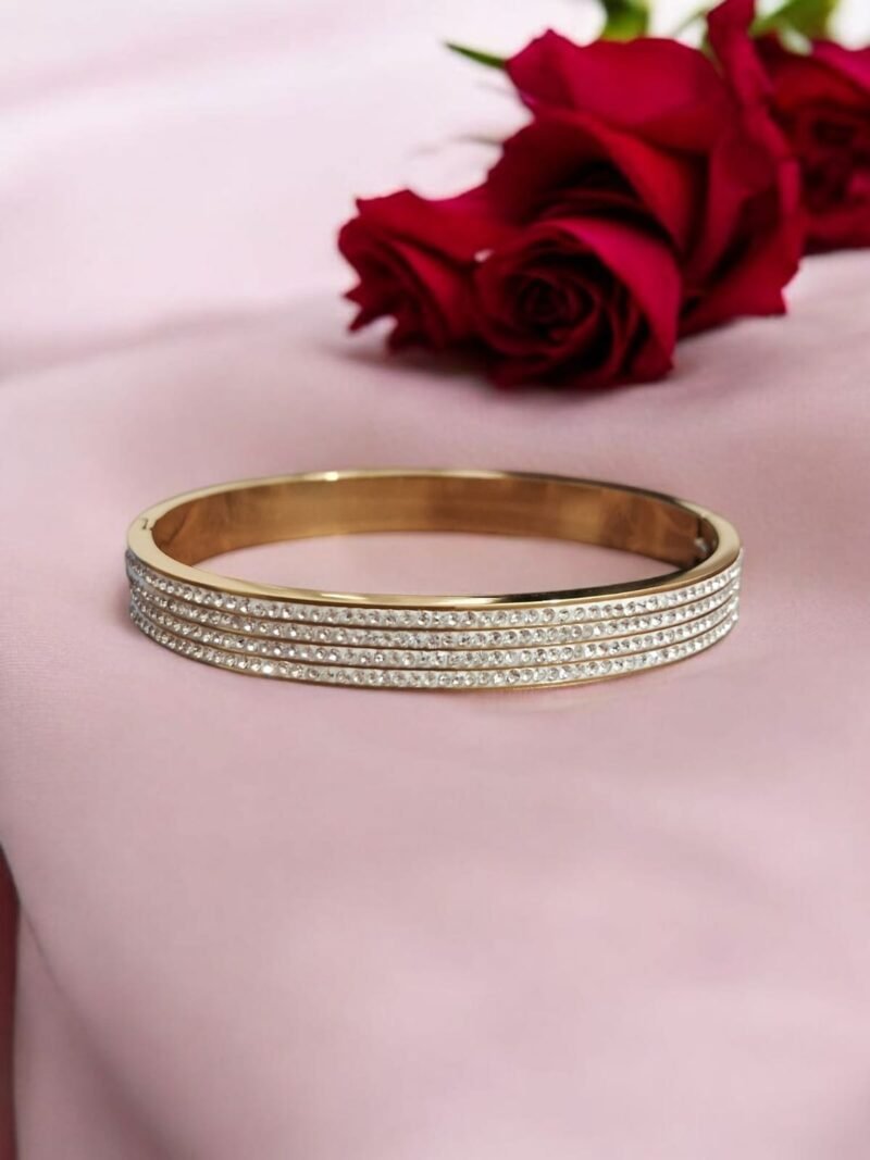 Crystal Harmony Bangle 4 Line Full Zirconia Elegance - Image 2
