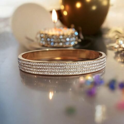 Crystal Harmony Bangle 4 Line Full Zirconia Elegance