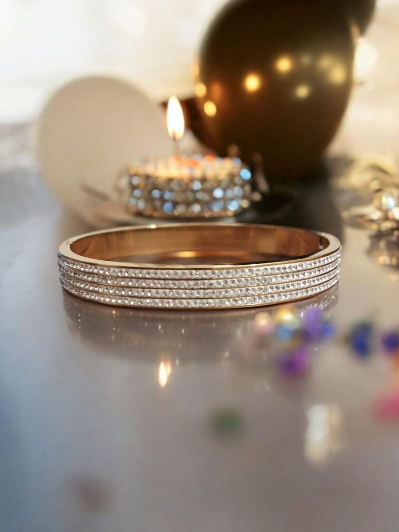 Crystal Harmony Bangle 4 Line Full Zirconia Elegance