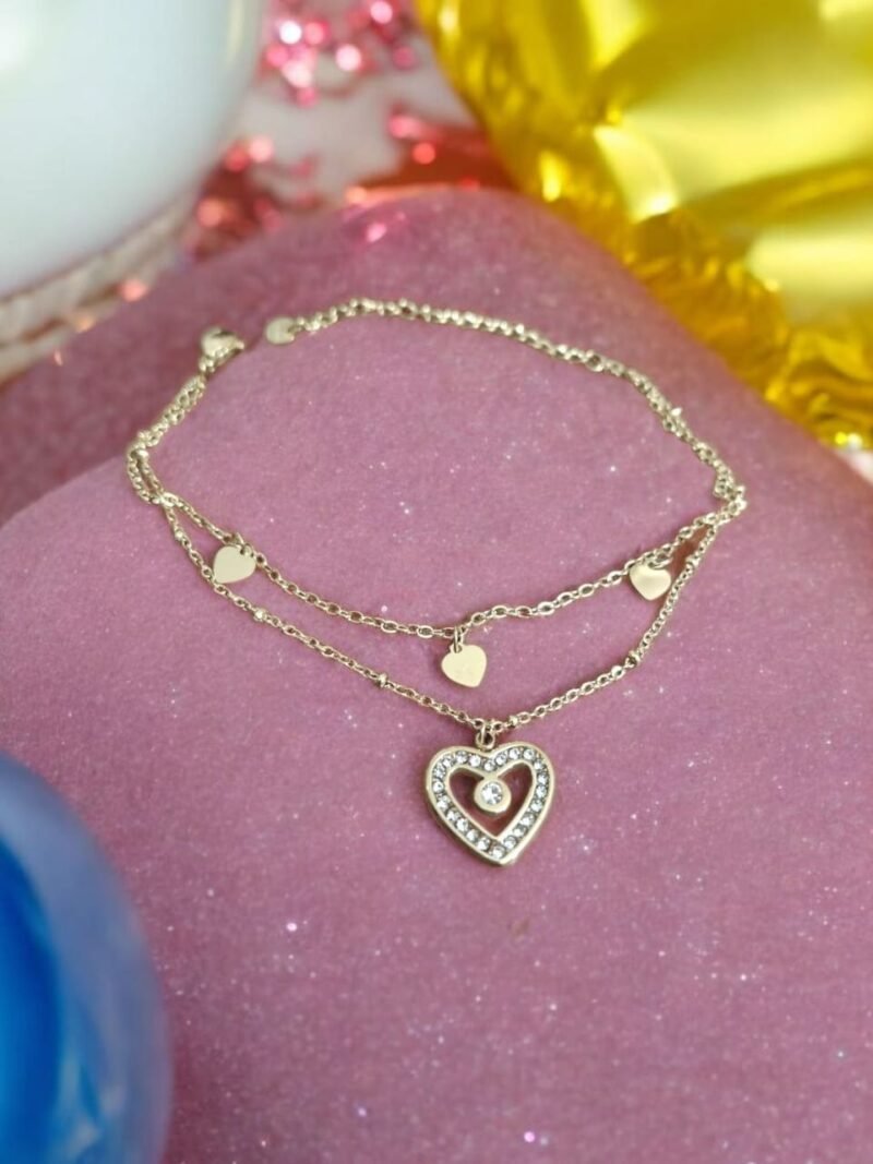 Duo Heart Sparkle Bracelet - Image 2