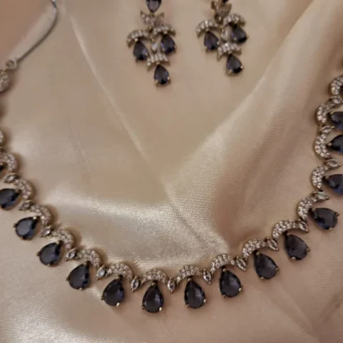 Amritsari Purple Zirconia Necklace one