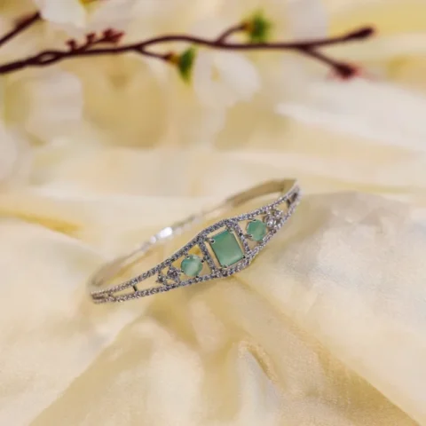 Avanya Noor Mint Green Bracelet one - Artificial Bracelets