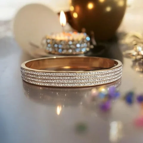 Crystal Harmony Bangle 4 Line Full Zirconia Elegance