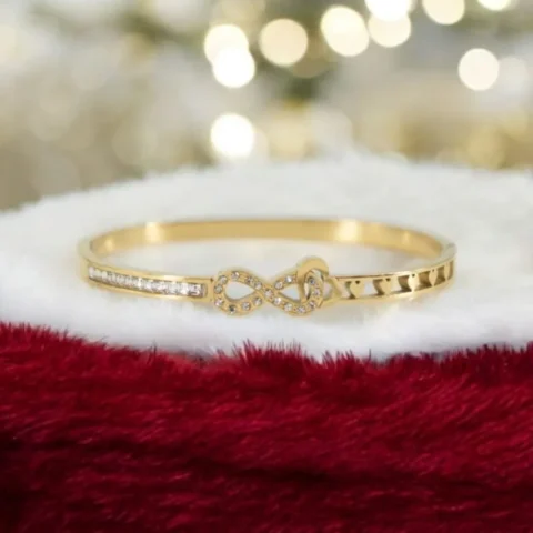 Forever Yours Bracelet – Infinity Charm with Crystal Detailing