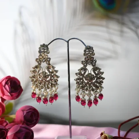 Rang Mahal Reverse AD Danglers - Artificial Ear Rings