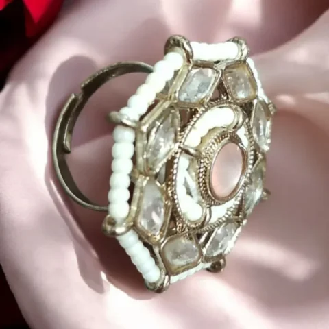 Royal Kundan Ring - Artificial Rings