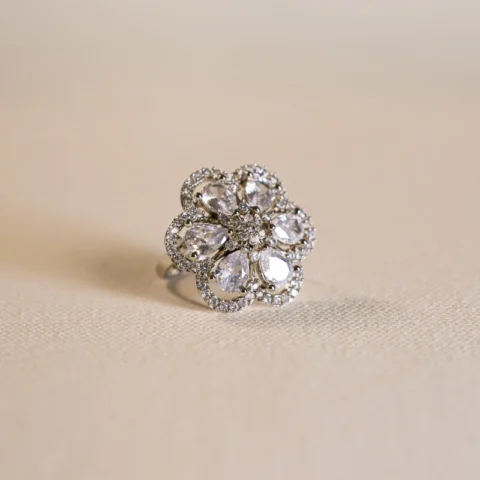 Sitaara Silver Elegance Ring - Artificial Ring