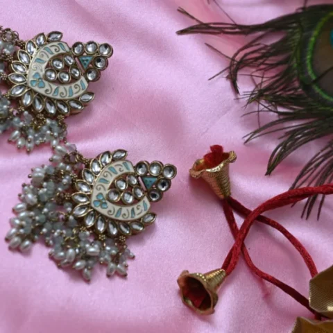 Surya Kiran Pearl Earrings - Artificial Ear Rings