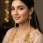 Sabz Noor – Royal Kashmiri Chain Jhumka Earrings