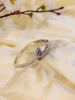 Amethyst Grace – Silver Crystal Charm Bracelet - Image 2