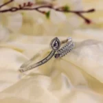 Amethyst Grace – Silver Crystal Charm Bracelet