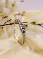 Amethyst Whisper – Silver Crystal Elegance Bracelet