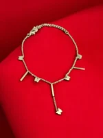 Butterfly Bars Charm – Golden Minimal Dangle Bracelet