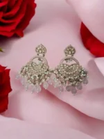 Pink Gulabo Pearl Glow – Royal Chandbali Danglers - Image 2