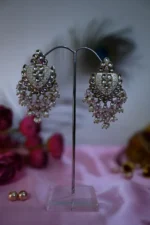Silver Shakti Glow – Ivory Pearl Danglers