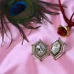 Golden Sapphire Serenade Crystal Stud Earrings