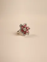 Red Kashmiri Onion Bloom Ring for Women (Copy) - Image 2
