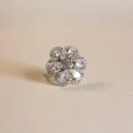 Sitara Bloom – Silver Crystal Floral Elegance Ring