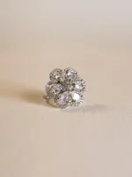 Sitara Bloom – Silver Crystal Floral Elegance Ring