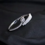 Twilight Bloom – Silver Crystal Elegance Bracelet