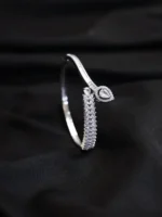 Twilight Bloom – Silver Crystal Elegance Bracelet - Image 3