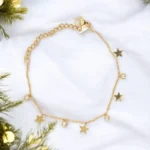 Celestial Spark – Golden Twinkle Star Charm Bracelet