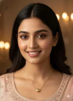 Golden Heart Snake Chain Pendant Necklace For Women - Image 2