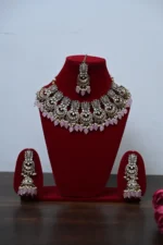 Baby Pink Gulabi Chand Chandelier Necklace Set for Women