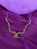 White Noorani Chand Pink AD Zirconia Necklace for Women - Image 3