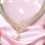 Silver Rooh-E-Gul Necklace Set for Women