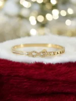 Forever Grace – Golden Infinity Crystal Charm Bracelet