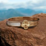 Royal Shell Clover – Gold & Enamel Statement Bracelet