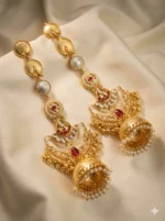 Riwayat-e-Gulbahar – Royal Kashmiri Heritage Jhumka Earrings - Image 2